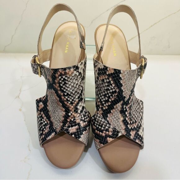 Cole Haan Wedge Sandals with Crossover Straps - Picture 7 of 8